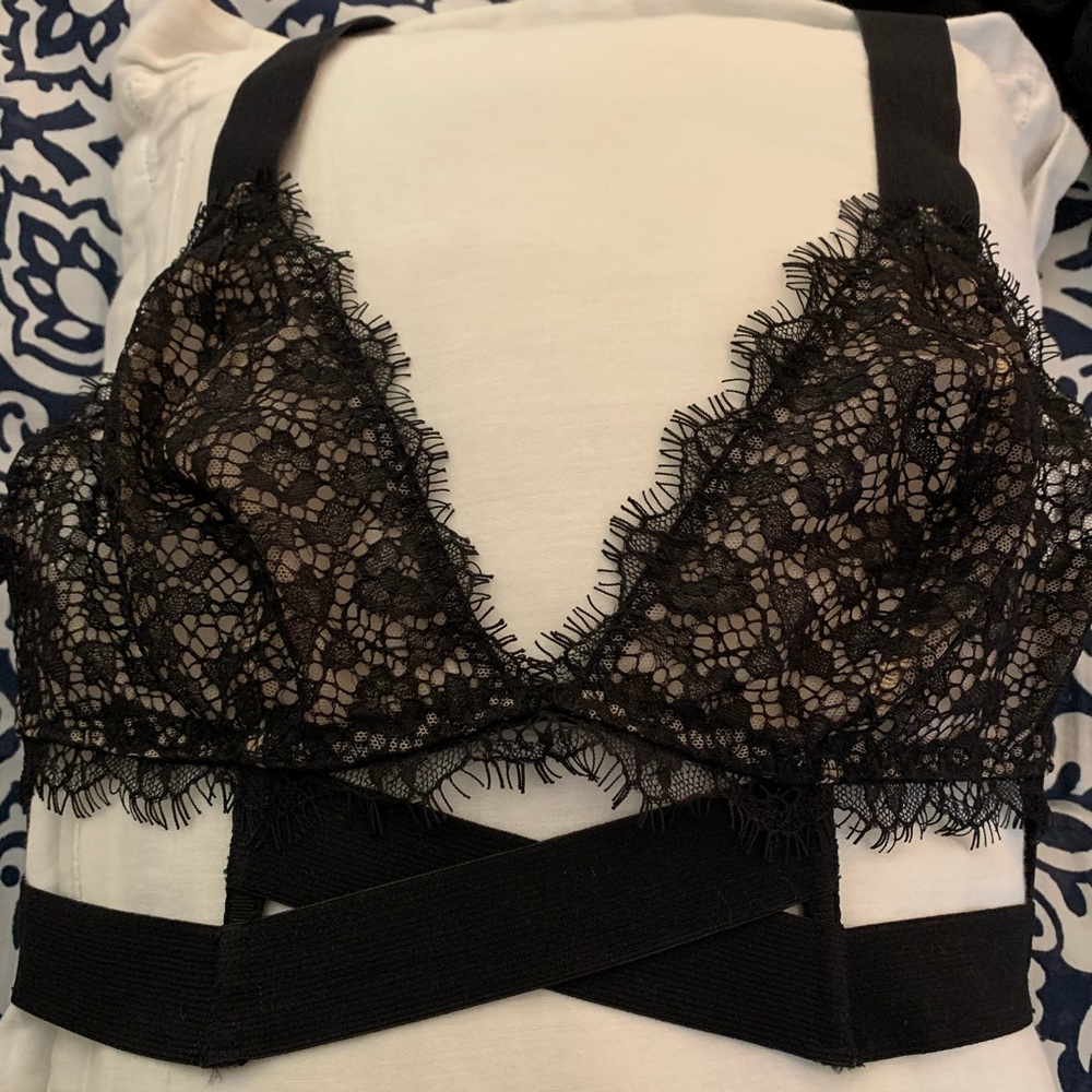 Strappy lace bralette